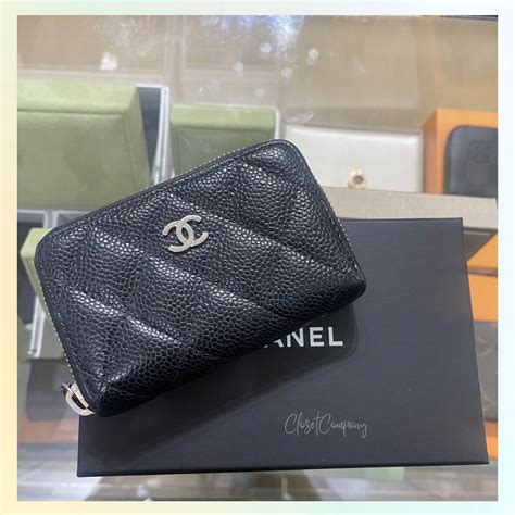 chanel credit card holder|chanel card holder zip wallet.